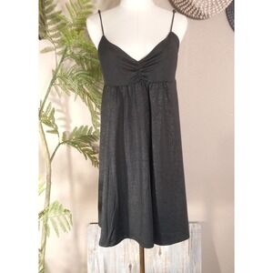 Hypnotik Womens Black Glitter Babydoll Dress XL Metallic Sparkle Y2K Mini Dress